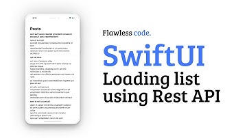 Dynamic list data using Rest API | SwiftUI | Flawless code