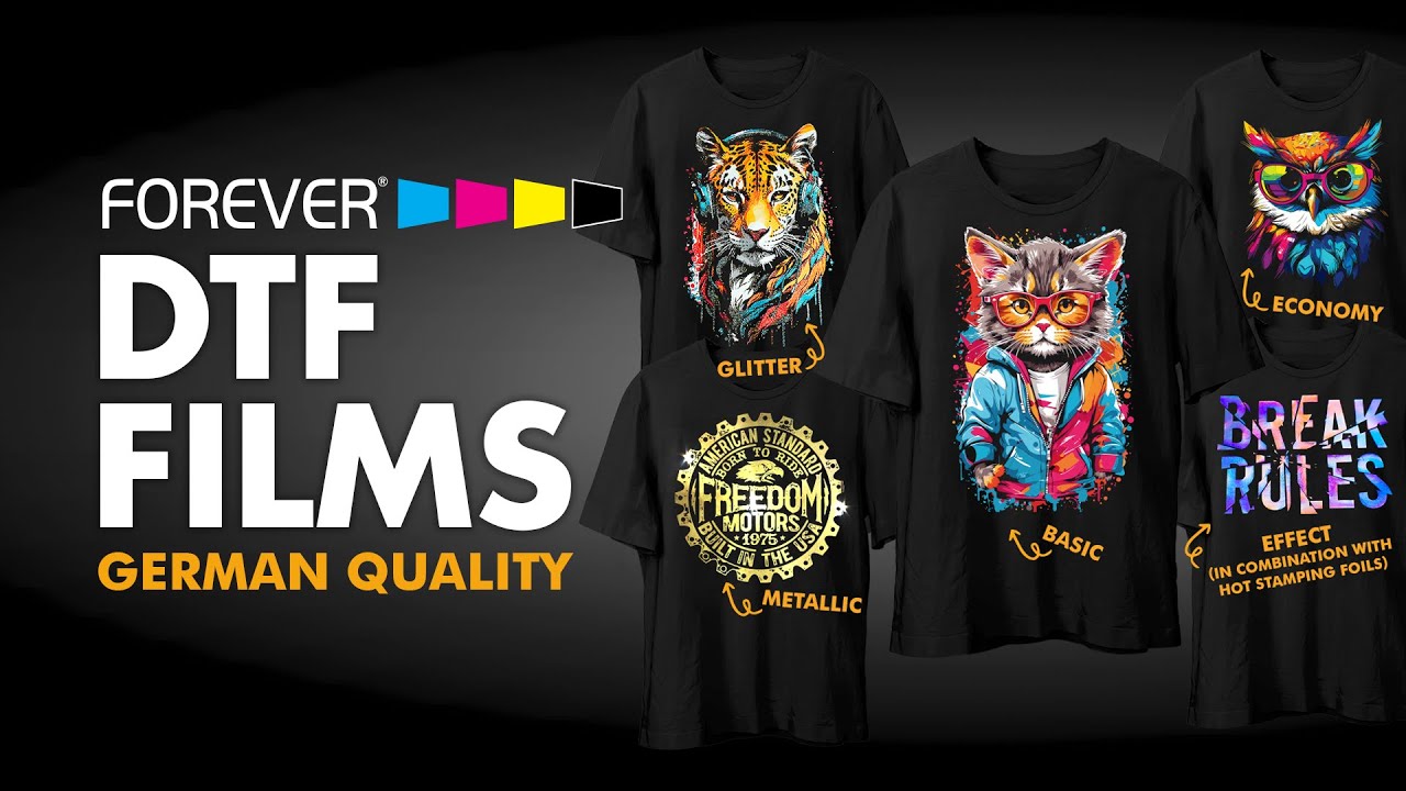 5 Unique DTF Films by FOREVER – Metallic, Glitter, Effects & More