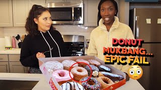 DONUT MUKBANG CHALLENGE I EPIC FAIL (SHE LOST IT)