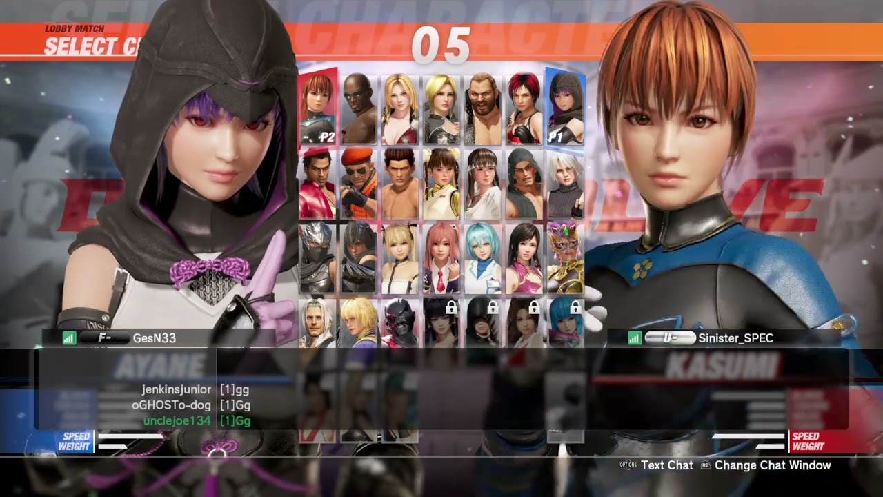 DEAD OR ALIVE 6 unclejoe134 Vs Sinister_SPEC