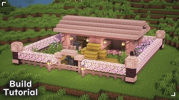 🌸 Cherry Blossom Horse Stables 🐴 | Minecraft Build Tutorial
