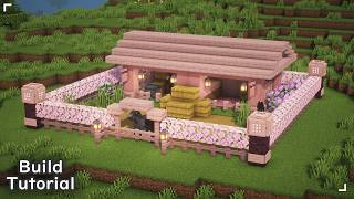 🌸 Cherry Blossom Horse Stables 🐴 | Minecraft Build Tutorial
