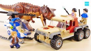 LEGO Jurassic World 76941 Carnotaurus Dinosaur Chase Speed Build & Review