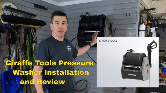 Giraffe Tools Pressure Washer Review - Wall mounted w/Automatic hose reel 