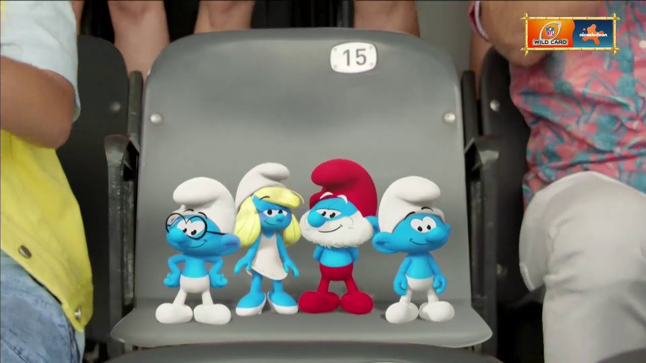 The Smurfs at the NFL Wildcard Game 1 - January 11, 2025 (Nickelodeon U.S.)