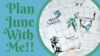 June Plan With Me! | Half-Letter Planner
