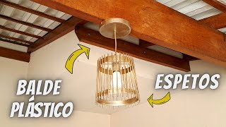 Ideia top para fazer e decorar a casa com essa luminária rustica sem gastar quase nada.