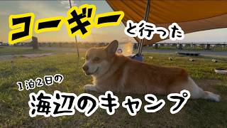A 2-day, 1-night seaside camping trip with my Corgi✨ Made some