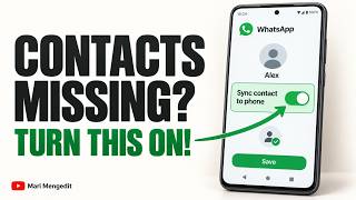 WhatsApp Contact Name Not Showing on Android Contact Lists? Turn On THIS Setting! screenshot 3