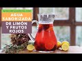 AGUA SABORIZADA DE LIMÓN Y FRUTOS ROJOS | Agua infusionada de frutas | Sin azúcar añadido
