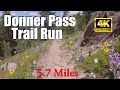 Virtual trail running for treadmill  donner pass trail  roosevelt national forest  colorado