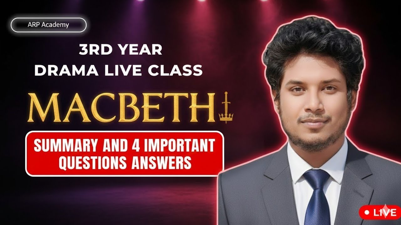 Онлайн-урок по драматическому искусству для 3-го курса | Краткое содержание «Макбета» и ответы на...