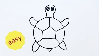 turtle draw easy cartoon beginners very