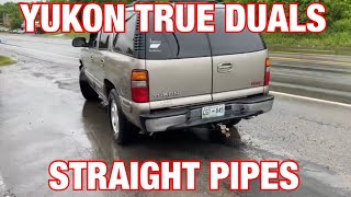 2001 GMC Yukon 5.3L TRUE DUAL EXHAUST w/ STRAIGHT PIPES!