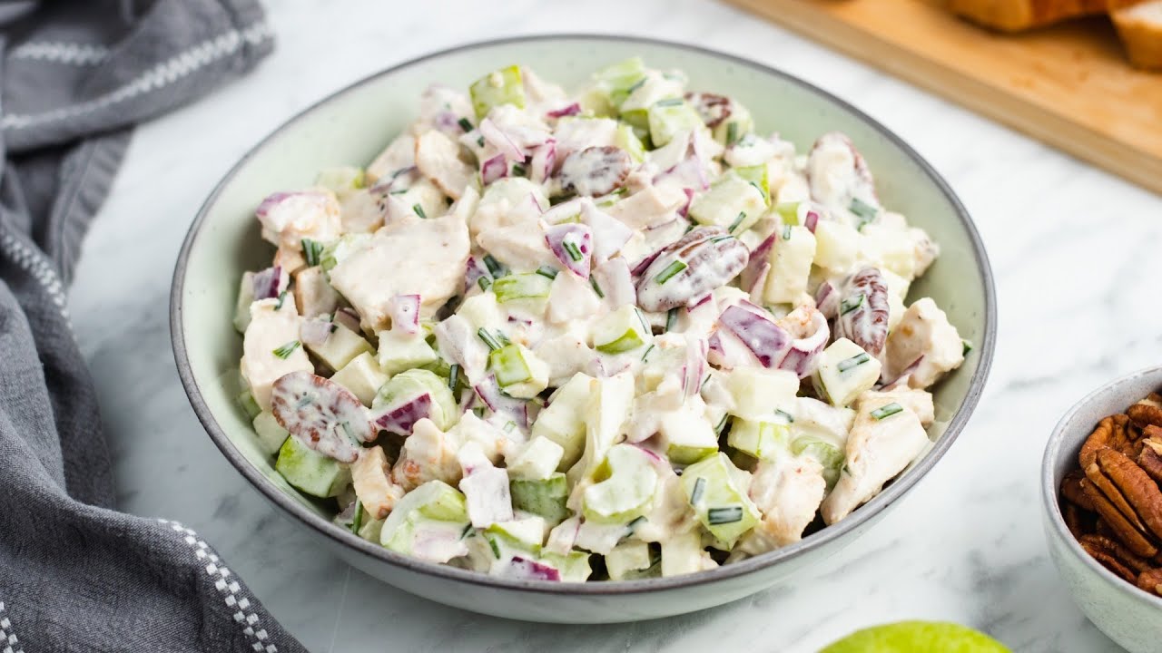 Apple Pecan Chicken Salad Recipe YouTube