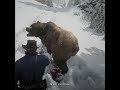 🐻🔫Man vs Bear: The Most Intense Snow Showdown in RDR2 #rdr2  #JohnMarston #RedDeadRedemption2