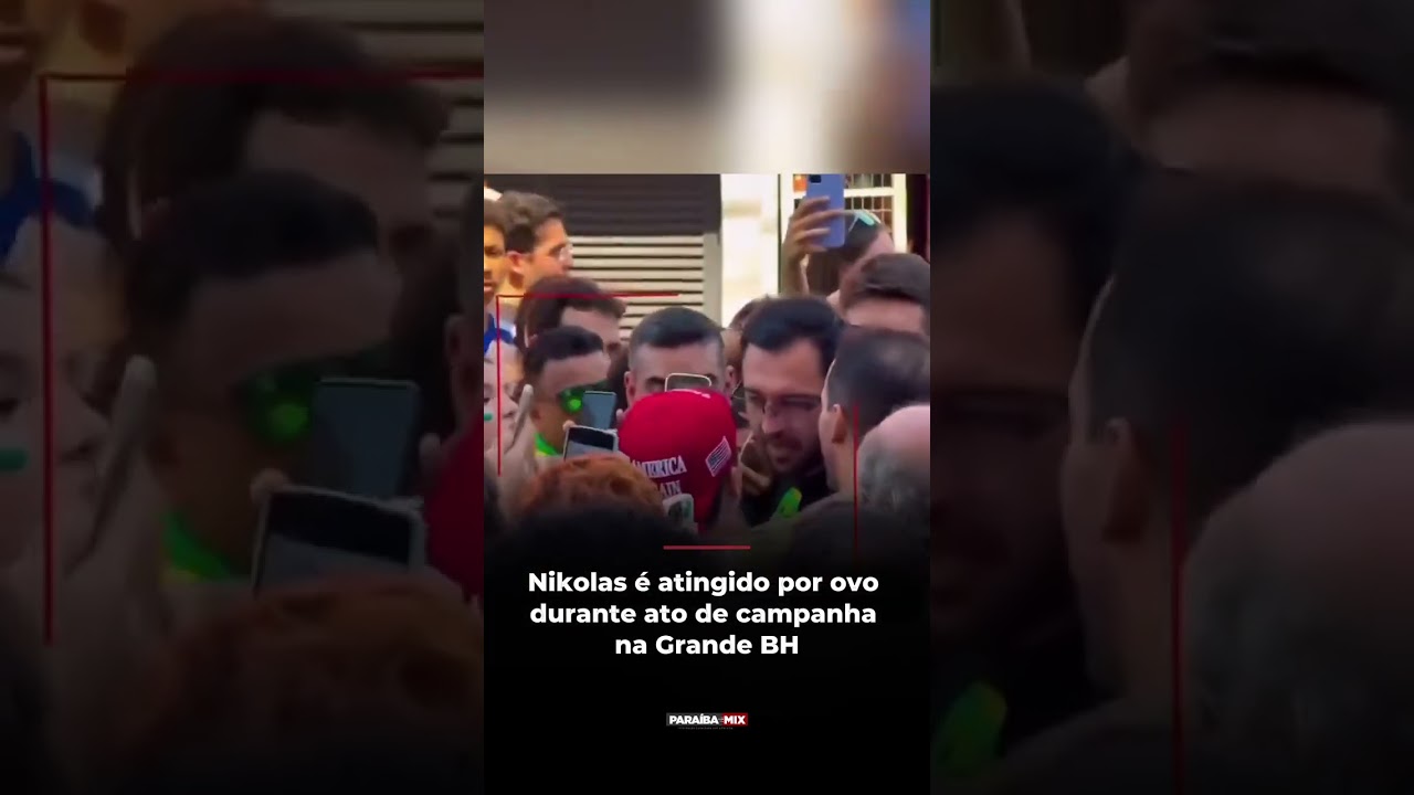 Nikolas é atingido por ovo durante ato de campanha na Grande BH