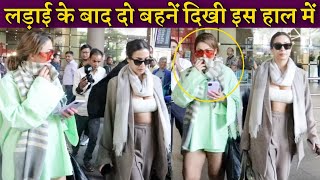 Malaika Arora and Her Sister Amrita Avoiding Each Other after Fight in a Show at Airport