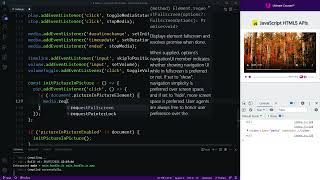 JavaScript HTML5 APIs 028 Picture-in-Picture (PiP) Mode