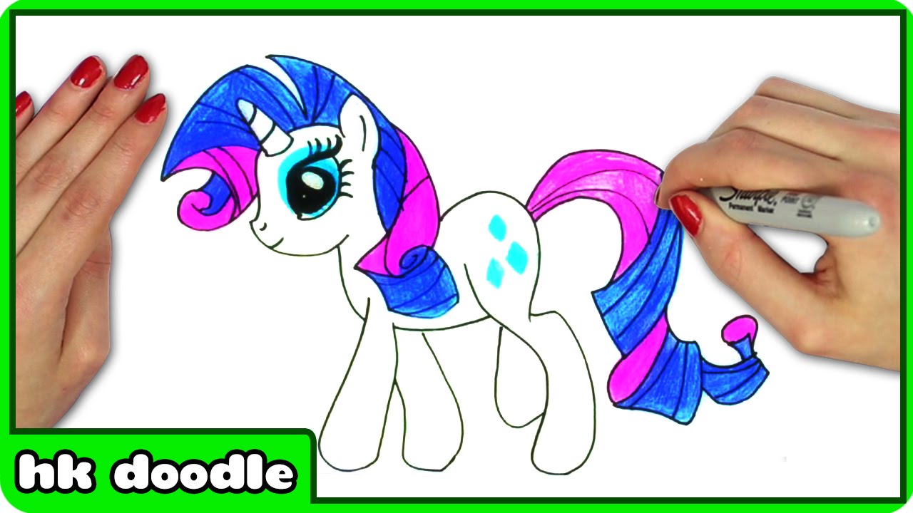 How to Draw Rarity from My Little Pony - Really Easy Drawing Tutorial