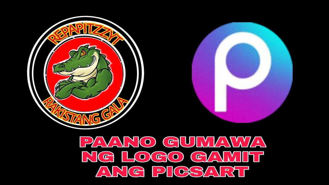 PAANO GUMAWA NG LOGO GAMIT ANG PICSART - YouTube