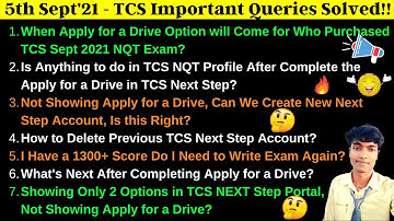 🔥Next Steps After Completing Apply for a Drive, How to Delete Old TCS Next Step Account, NQT Scores!