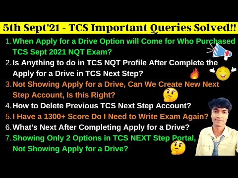 ?Next Steps After Completing Apply for a Drive, How to Delete Old TCS Next Step Account, NQT Scores!