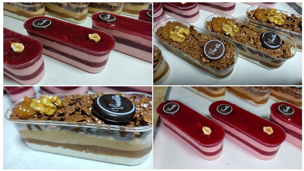 كب موس اسنيكرز بزبدة السوداني وموس فرواله وحشو الفرواله للتزين