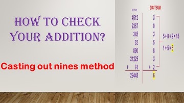 How to check if you have added numbers correctly | Casting out nines method | Checking Your Addition
