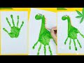 How to Make Handprint Animal | Handprint Dinosaur craft | Craft Idea #kids #Shorts