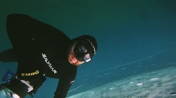 9. Freediving in Czech republic: Kosov Quarry, mini video under the ice 2023