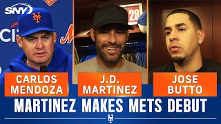 J.D. Martinez and Carlos Mendoza talk Martinez's Mets debut | SNY