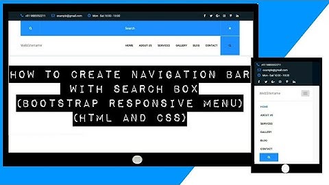 How To Create Navigation Bar With Search Box(Bootstrap Responsive Menu)