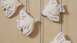 Embroidered bird ornaments - DIY by Søstrene Grene