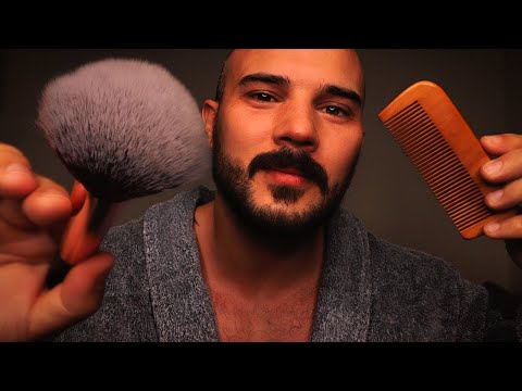 ASMR Hair Brushing Head Massage (Sleep Hair Play) Male Personal Attention