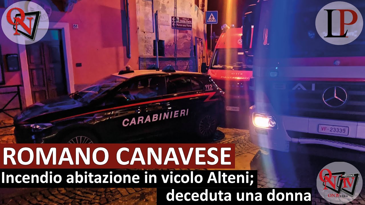 ROMANO CANAVESE – Incendio abitazione in vicolo Alteni; deceduta una donna