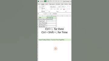 Excel Shortcut: Insert Date + Time Together Instantly #excel #spreadsheetmagic #excelshortcuts