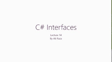 Lecture 14 : Interfaces C# URDU