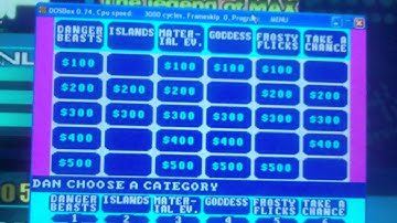 Jeopardy 1st Edition Dosbox Game 1 Part 1