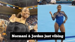 Jordan Chiles Vibing And Dancing With Normani At Her Last Meet In Pauley For Ucla Gymnastics 2026