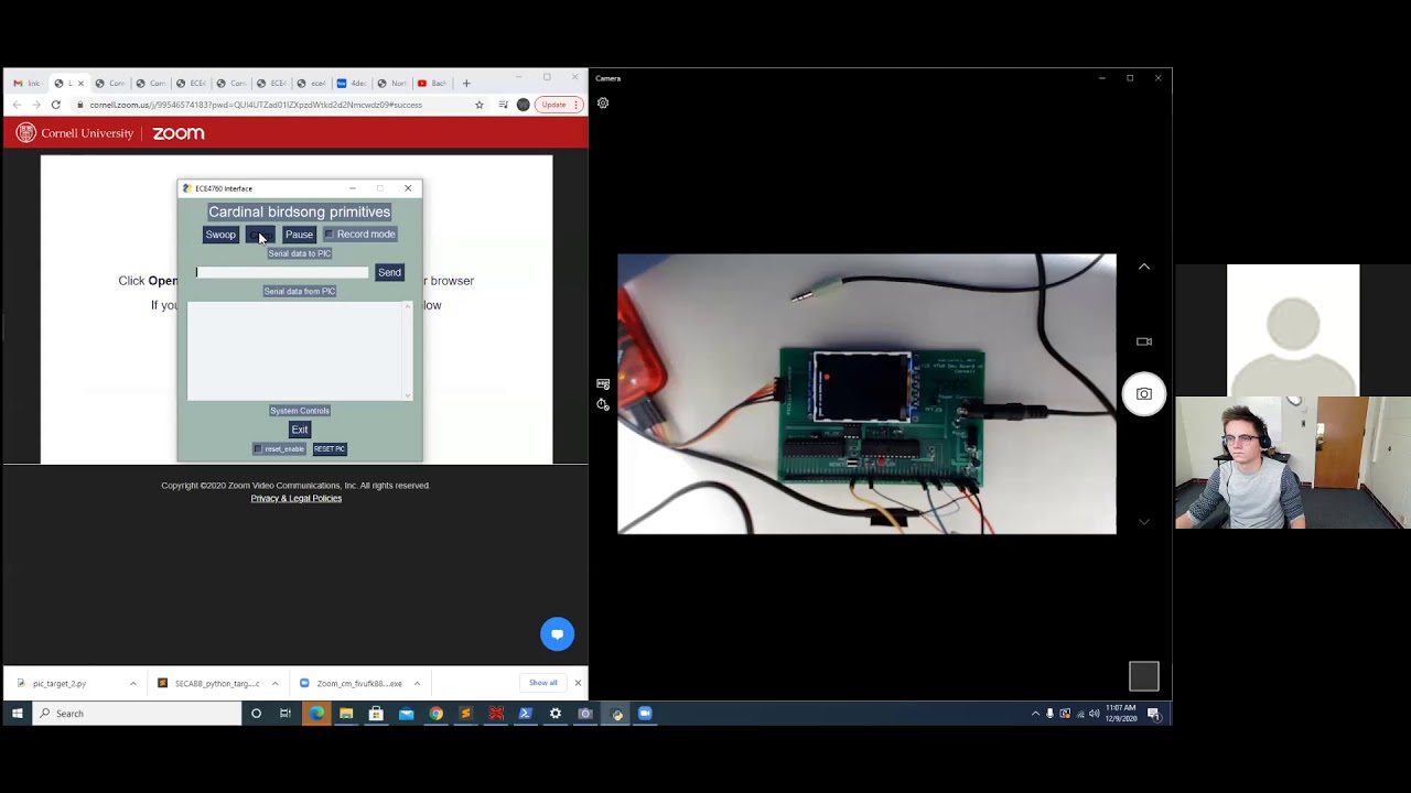 Pythoncontrol of PIC32implemented birdsong synthesizer YouTube