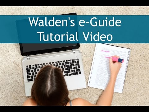 Walden's e-Guide Tutorial