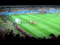 German team thanking their supporters in the stadium after the game