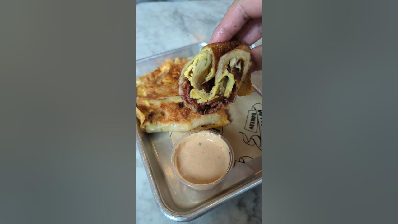 Viral Scallion Pancake Baconeggncheese From Winson Bakery in Brooklyn