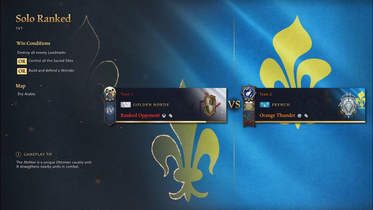 Age of Empires 4 Quest from Platinum to Conqueror! French vs Golden Horde! Season 12