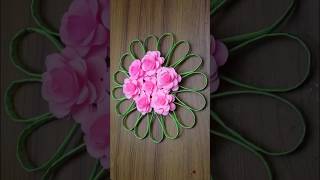 Paper flower 🌸 wall hanging #shorts #youtubeshorts #art #papercraft