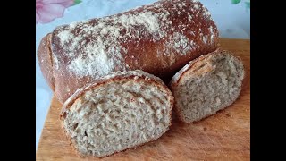 ОЧЕНЬ ПРОСТОЙ РЕЦЕПТ ХЛЕБ ИЗ 2 Х ВИДОВ МУКИ ПШЕНИЧНОЙ И ЗАВАРНОЙ ЦЕЛЬНОЗЕРНОВОЙ