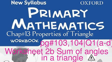 New Syllabus Primary Mathematics Workbook 5b | Chapter 13 worksheet 2b | pg#103,104 | Q1(a-d)
