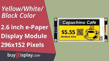 Yellow 2.6" inch E-Paper Module 296x152 for Arduino,Raspberry Pi