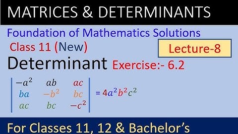 Determinants | class 11 | math class11 solutions | Determinant prove that Q4 |Determinants solutions